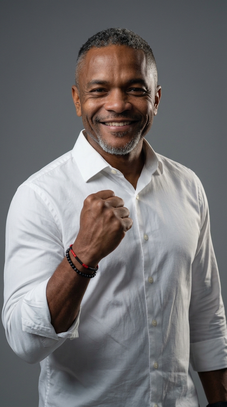 Retrato com punho cerrado